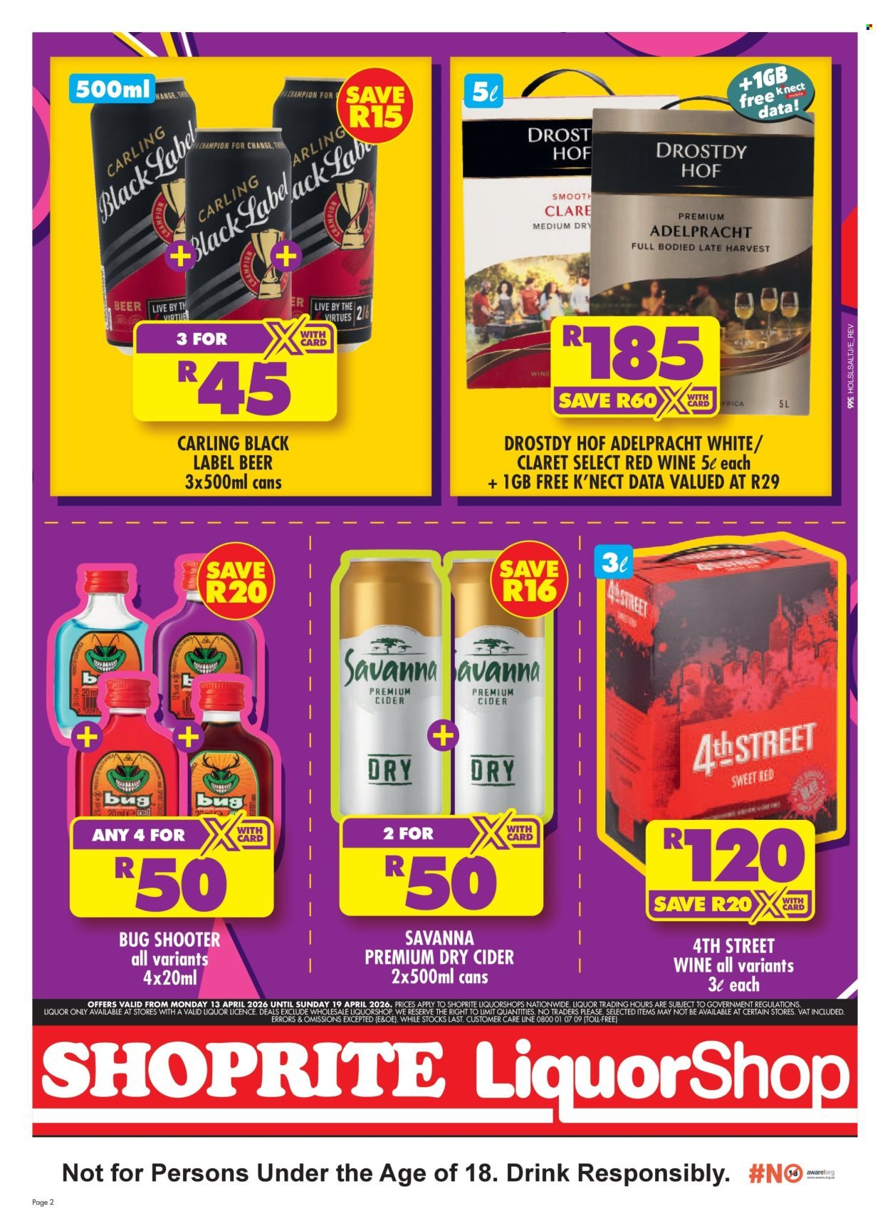SHOPRITE specials - LiquorShop Rand a Rama (2026-04-13 - 2026-04-19) | 2
