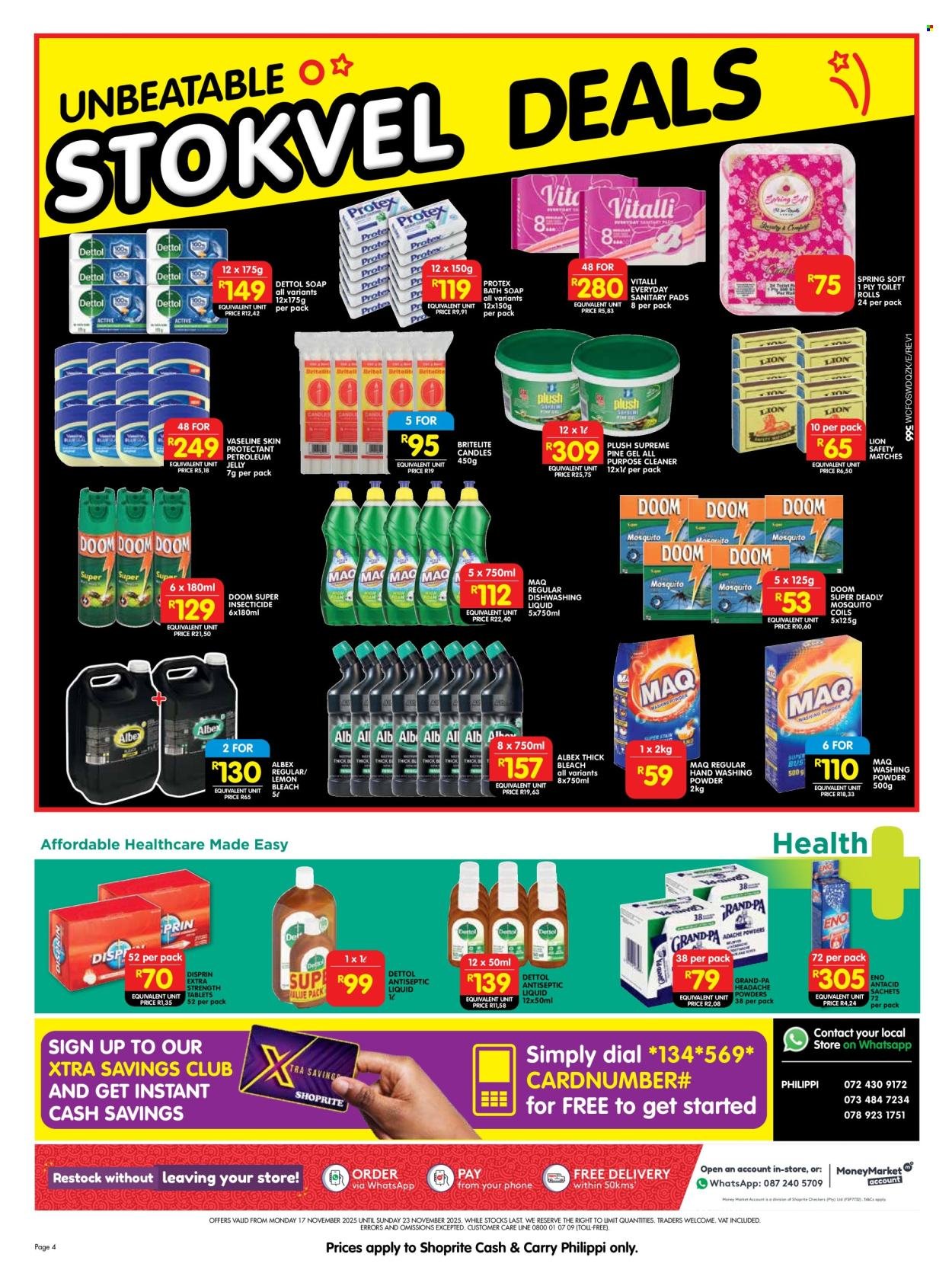 SHOPRITE specials - Cash & Carry Stokvel Deals Philippi (2025-11-17 - 2025-11-23) | 4
