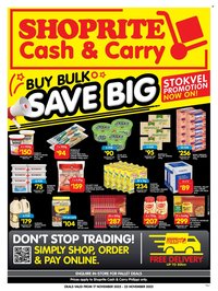 SHOPRITE specials - Cash & Carry Stokvel Deals Philippi (2025-11-17 - 2025-11-23)