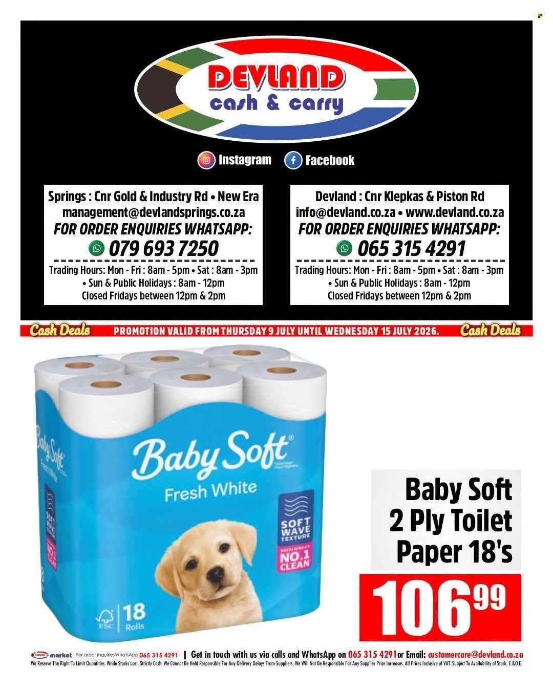 DEVLAND specials - From Thursday 9 Jul 2026
