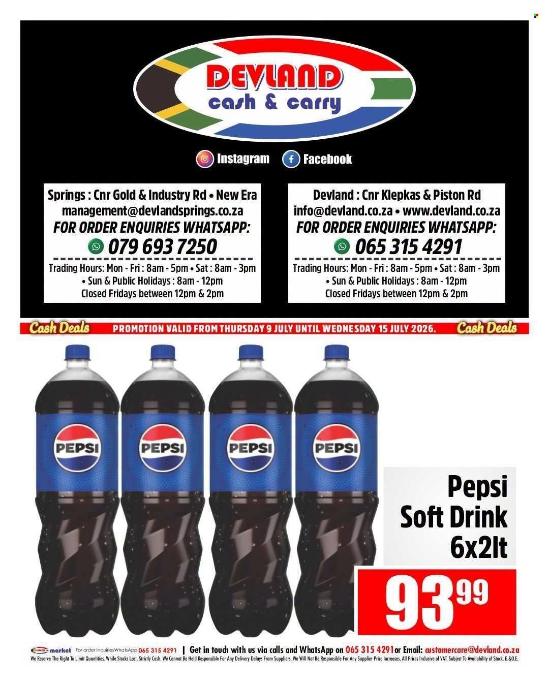 DEVLAND specials - From Thursday 9 Jul 2026