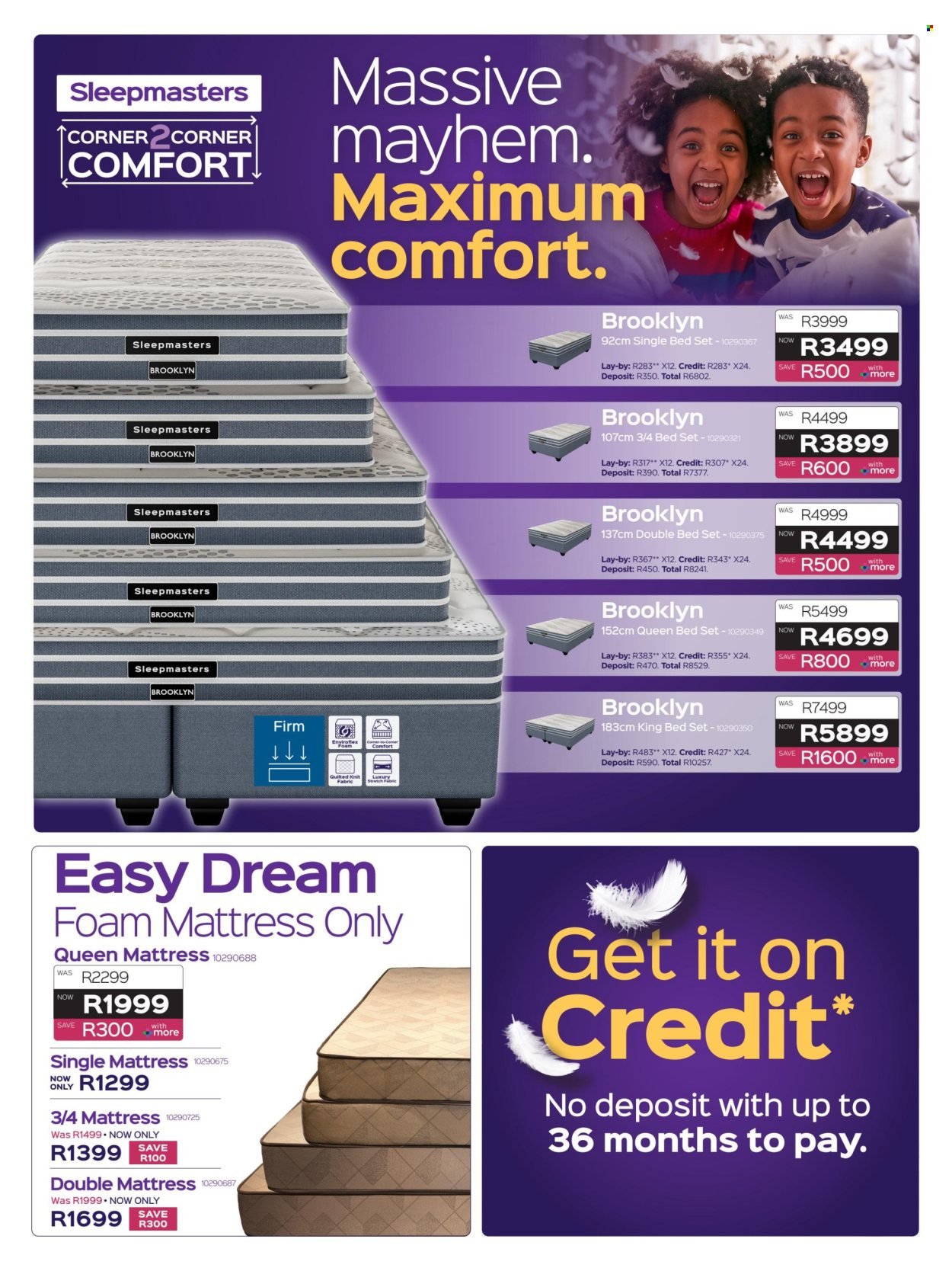 SLEEPMASTERS specials - From Thursday 21 May 2026