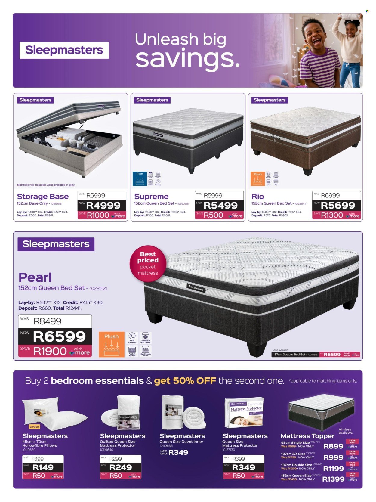 SLEEPMASTERS specials - From Thursday 21 May 2026