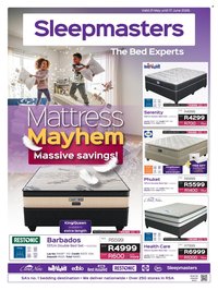SLEEPMASTERS specials - From Thursday 21 May 2026