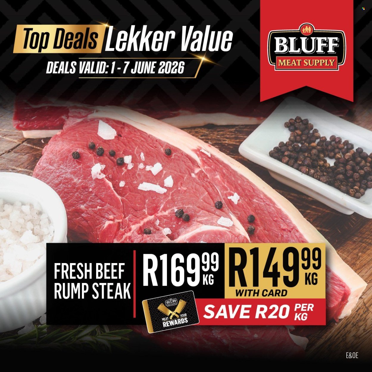 BLUFF MEAT SUPPLY specials - From Monday 1 Jun 2026