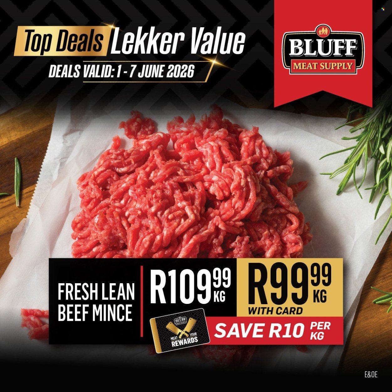 BLUFF MEAT SUPPLY specials - From Monday 1 Jun 2026
