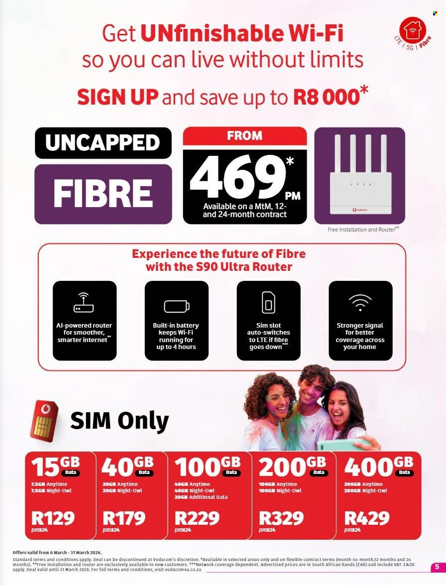 VODACOM specials - From Friday 6 Mar 2026 (2026-03-06 - 2026-04-01) | 5