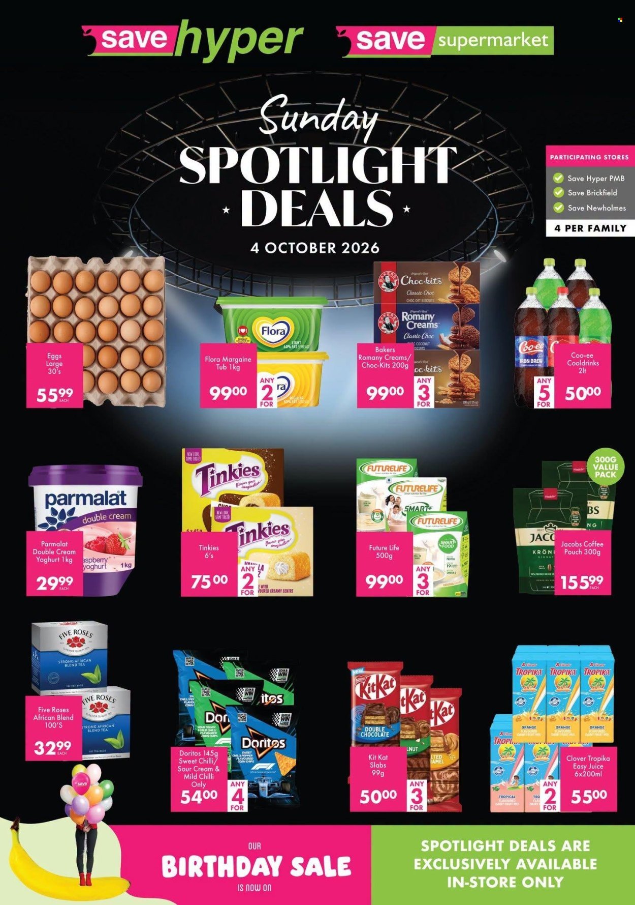 SAVE specials - From Sunday 4 Oct 2026