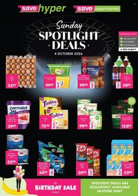 SAVE specials - From Sunday 4 Oct 2026