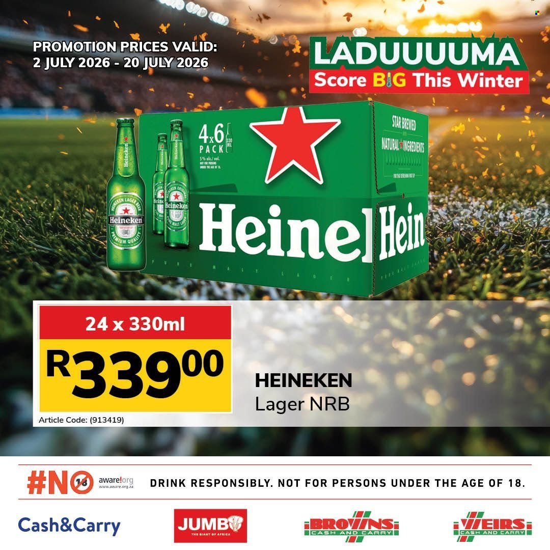 JUMBO CASH & CARRY specials - From Thursday 2 Jul 2026