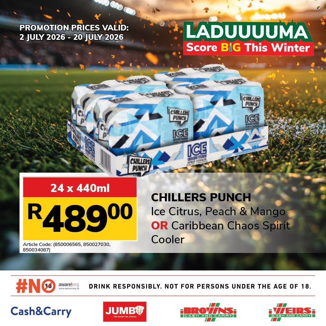 JUMBO CASH & CARRY specials - From Thursday 2 Jul 2026
