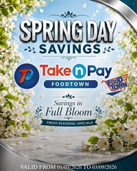TAKE N PAY specials - From Tuesday 1 Sept 2026