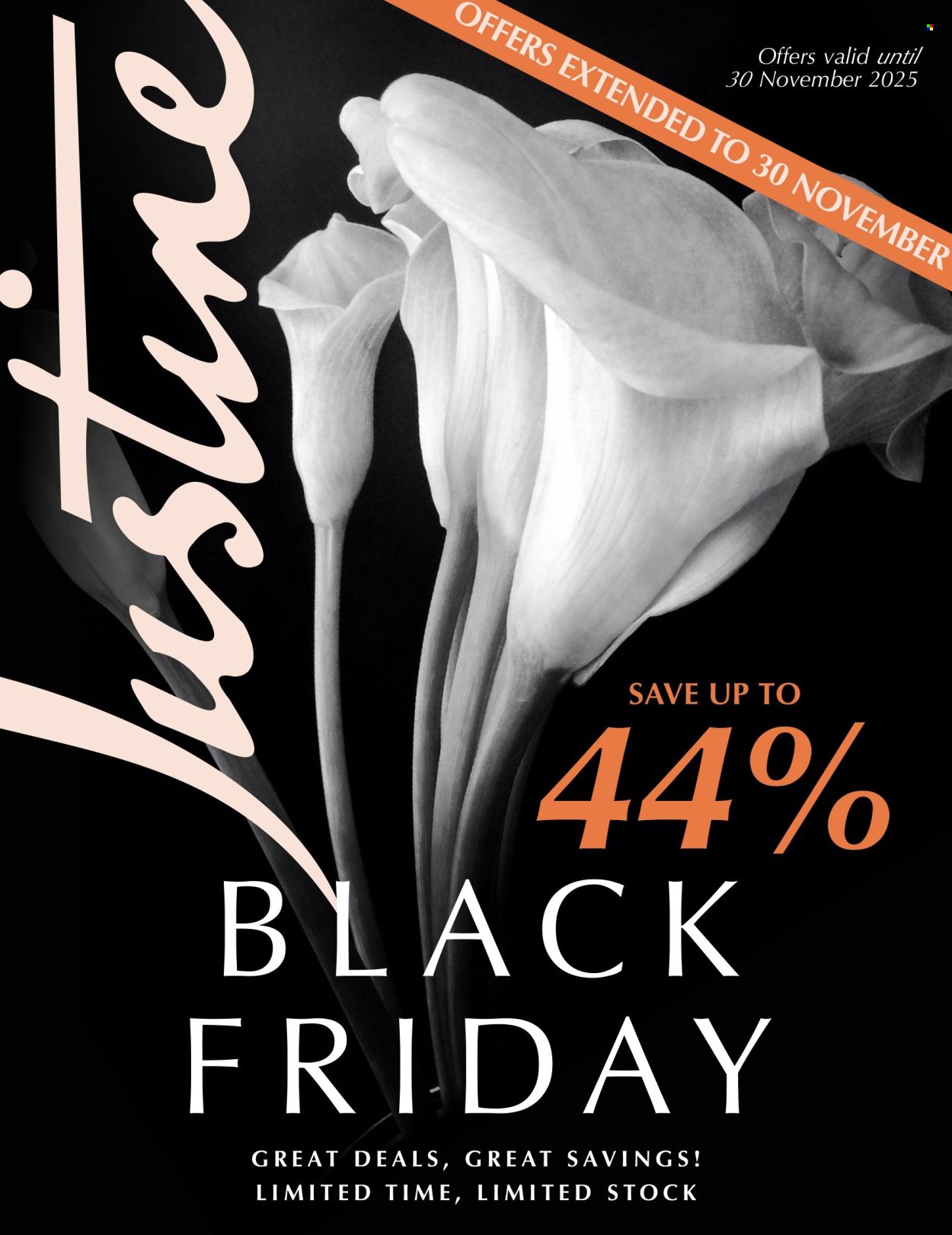 JUSTINE specials - BLACK FRIDAY (2025-11-01 - 2025-11-30) | 1