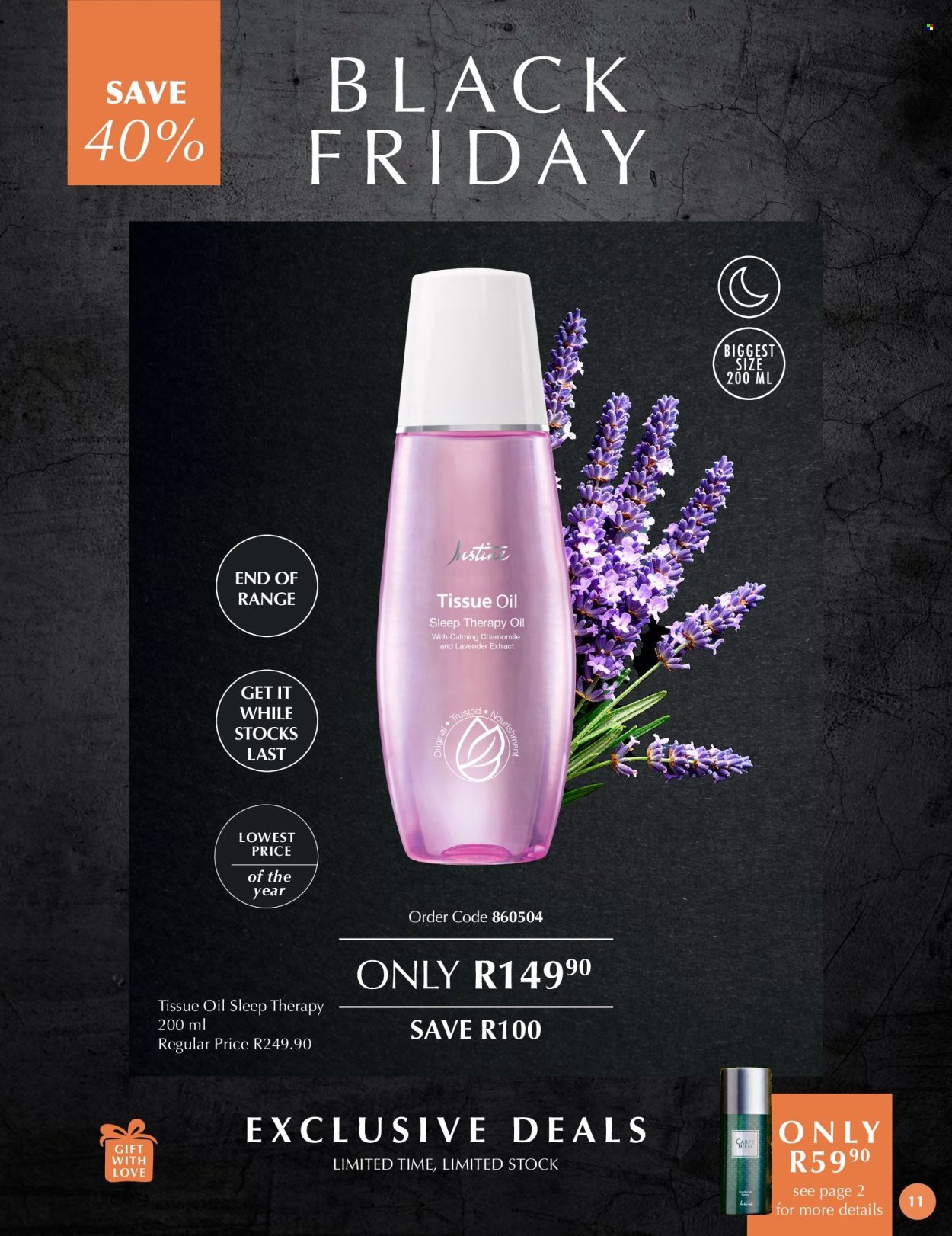 JUSTINE specials - BLACK FRIDAY (2025-11-01 - 2025-11-30) | 11