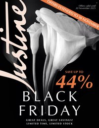 JUSTINE specials - BLACK FRIDAY (2025-11-01 - 2025-11-30)