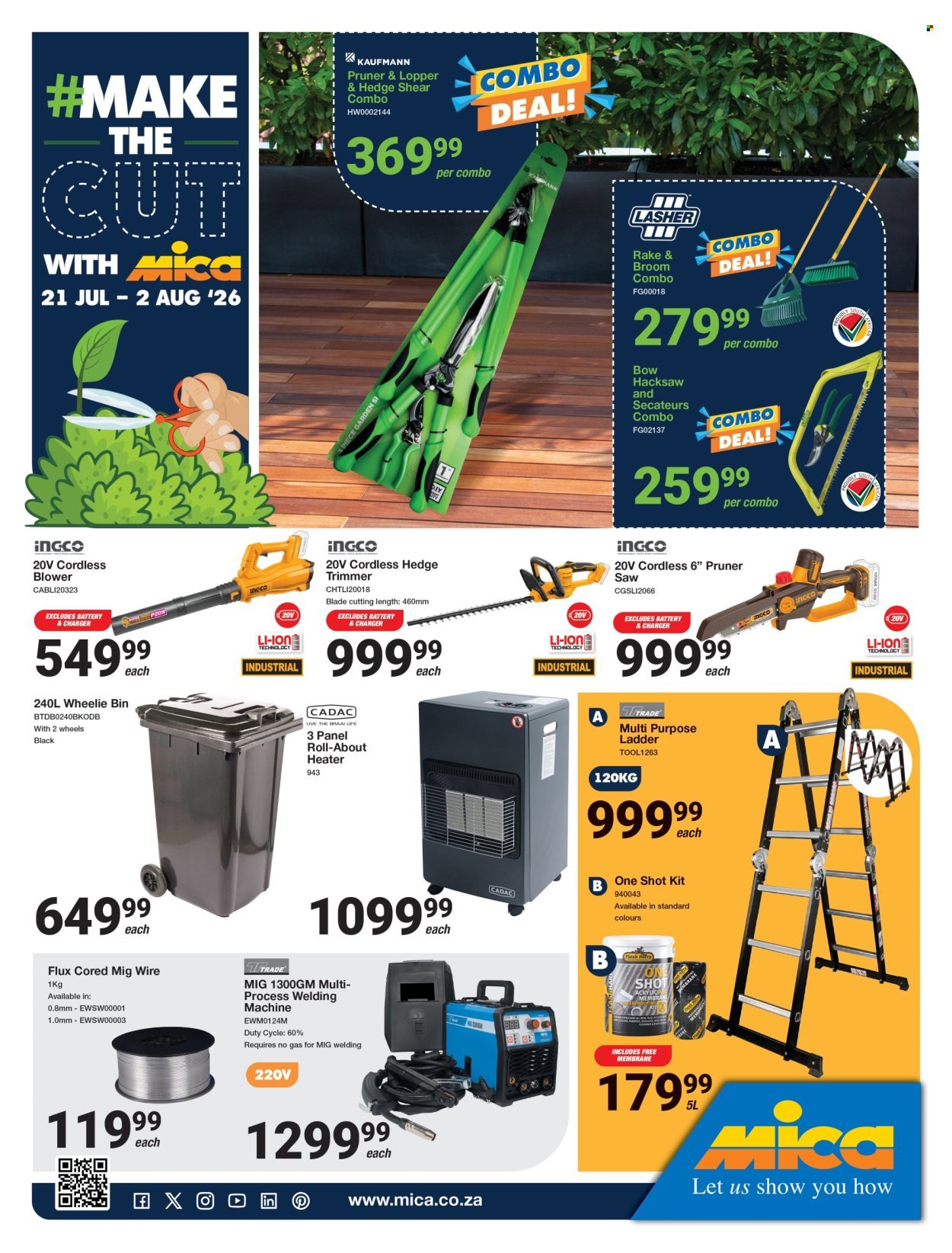MICA specials - From Tuesday 21 Jul 2026