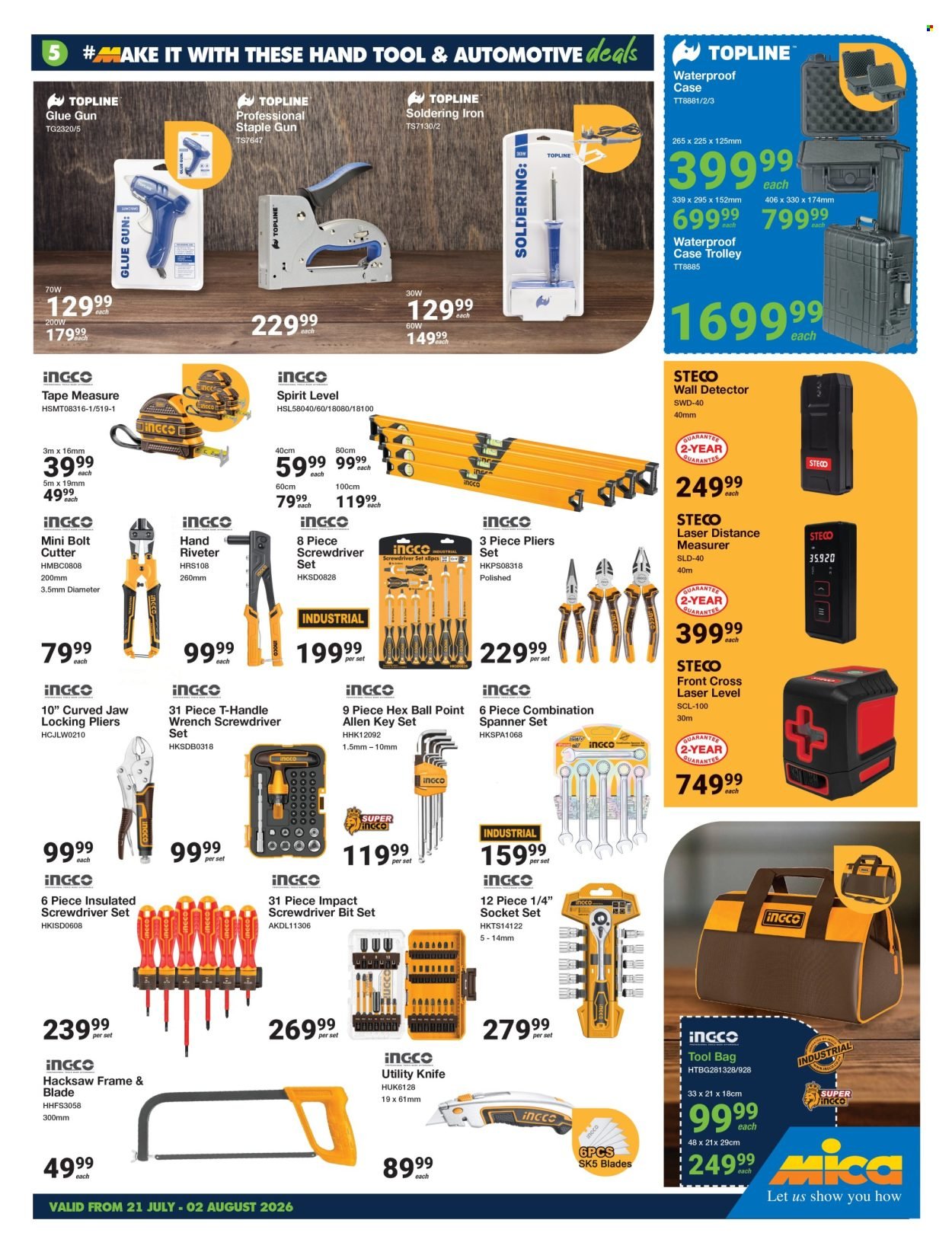 MICA specials - From Tuesday 21 Jul 2026