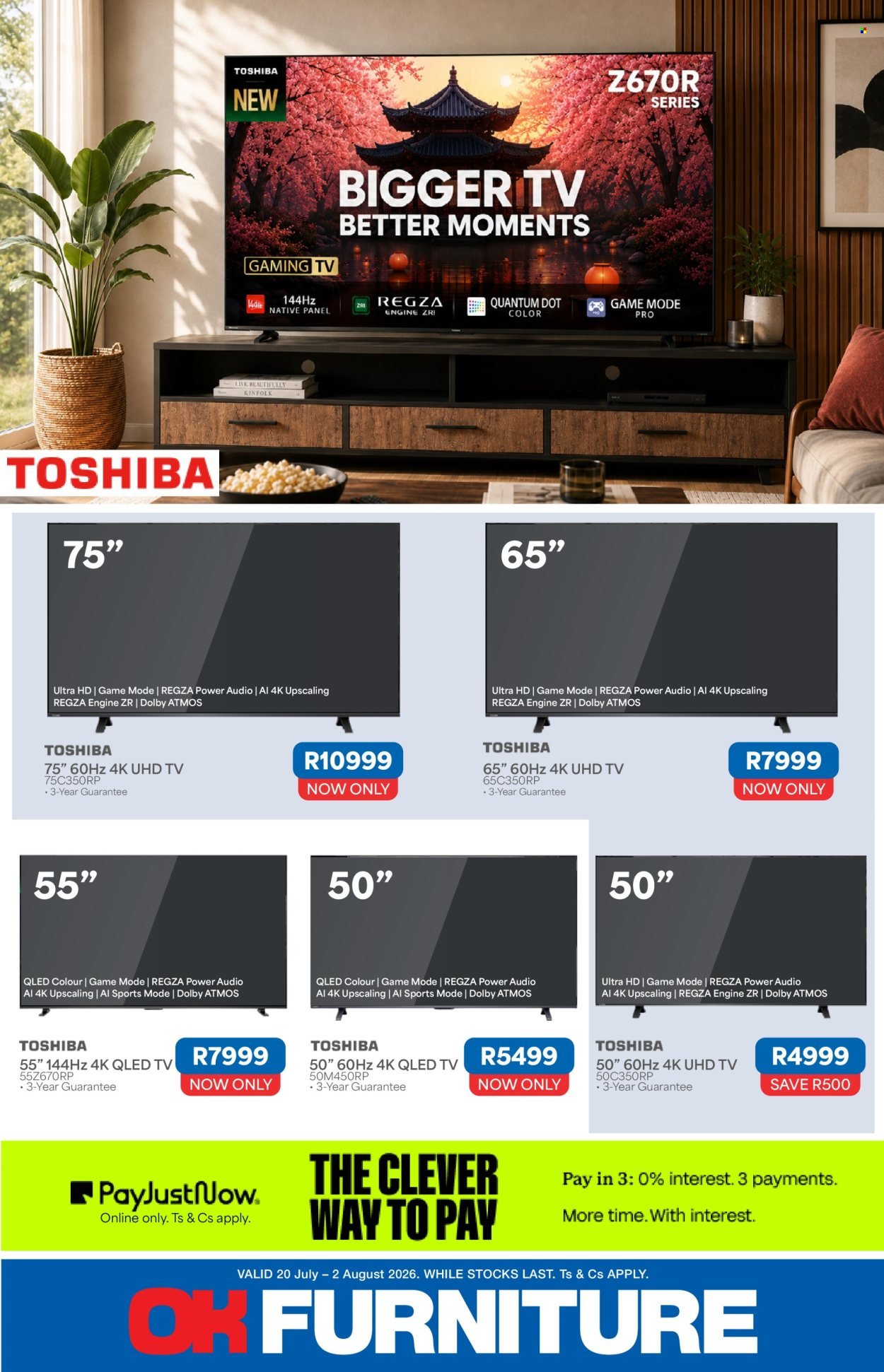 OK FURNITURE specials - From Monday 20 Jul 2026