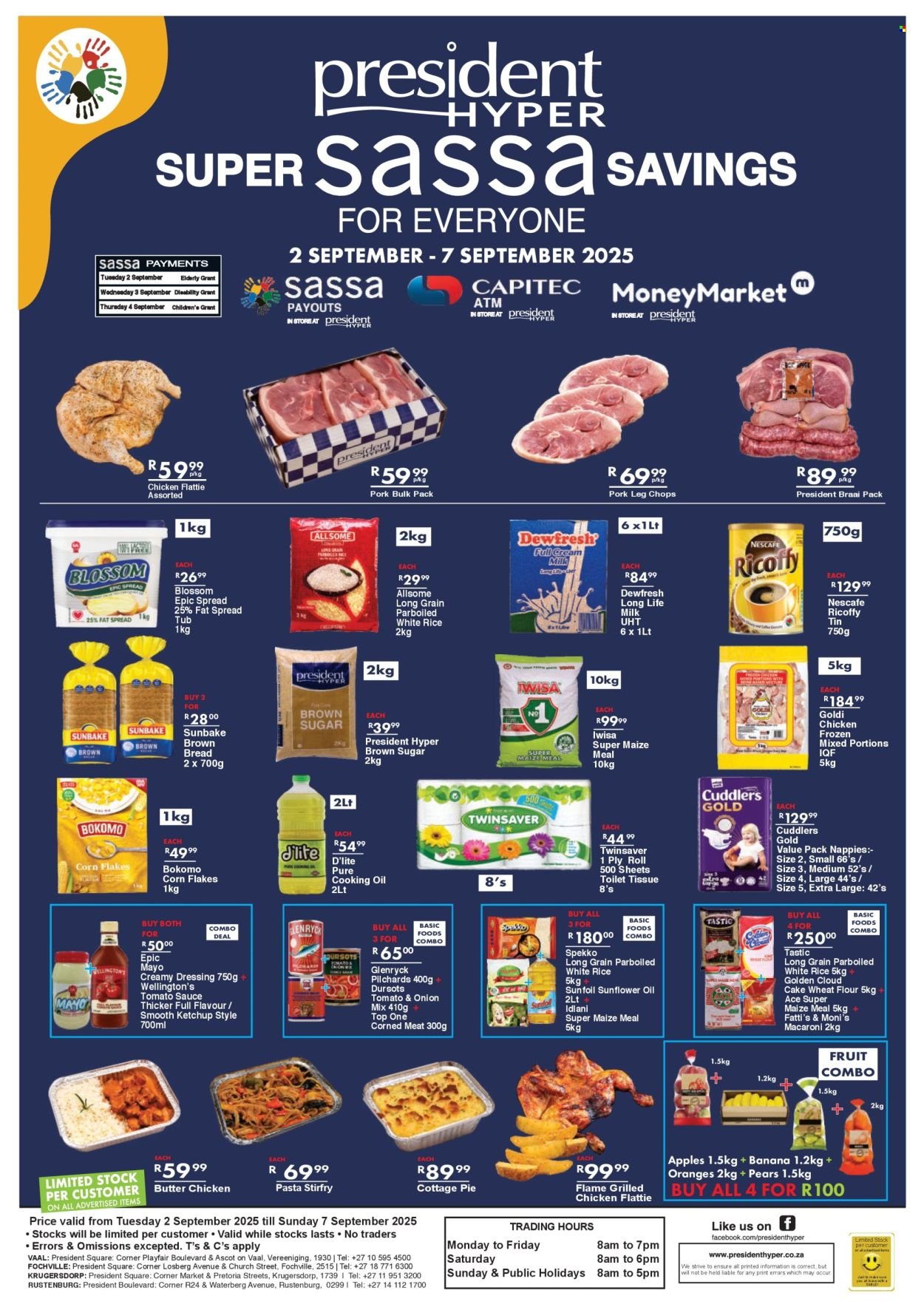 PRESIDENT HYPER specials - Super SASSA Savings (2025-09-02 - 2025-09-07) | 1