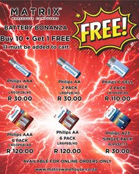 MATRIX WAREHOUSE specials - January 2026 (2026-01-21)