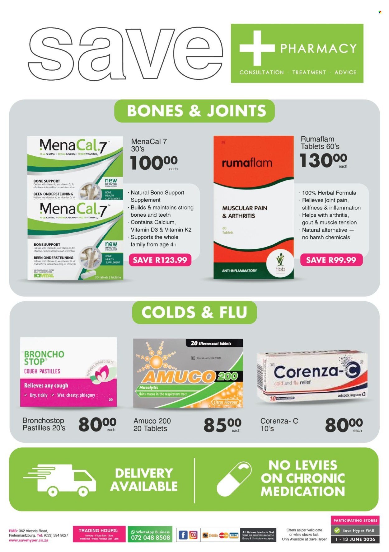 SAVE specials - From Monday 1 Jun 2026