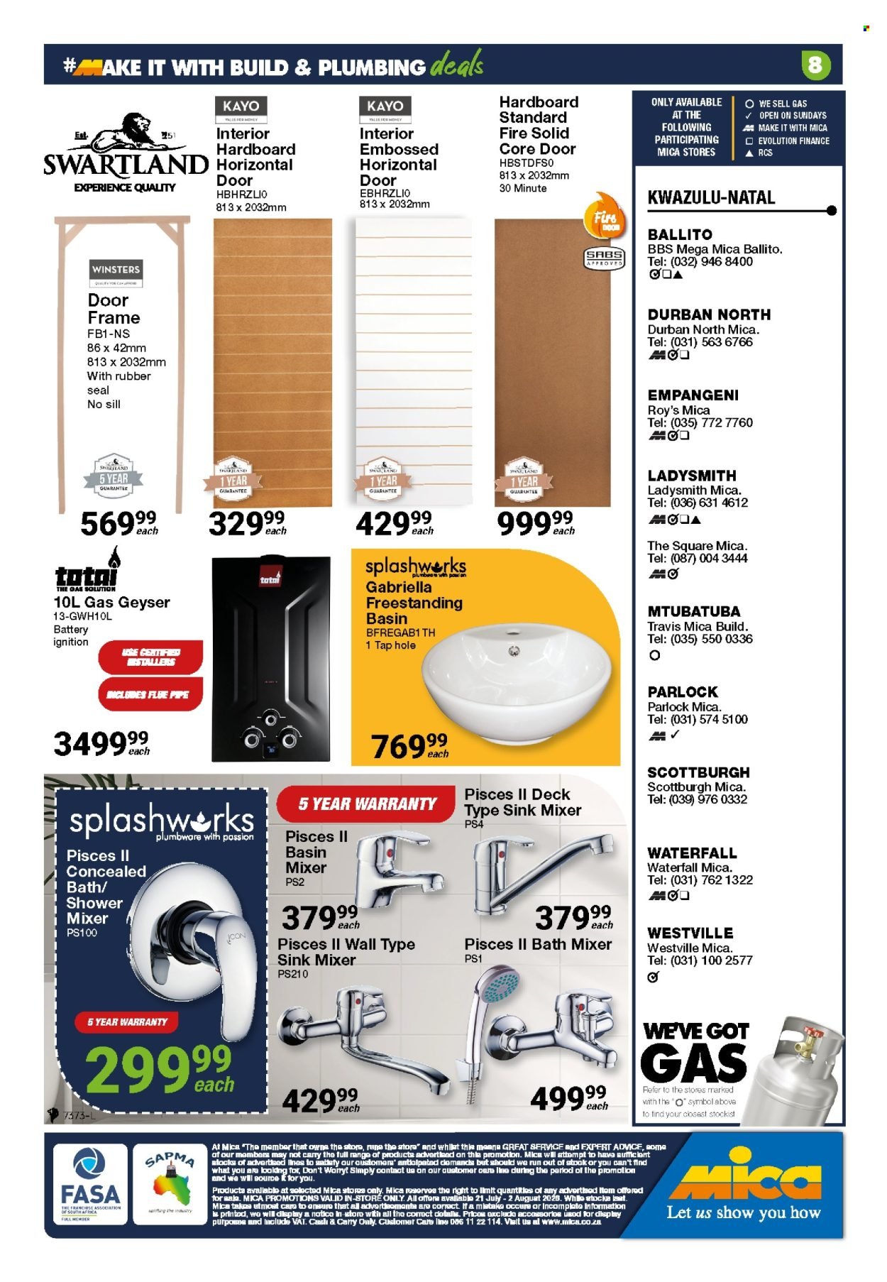 MICA specials - From Tuesday 21 Jul 2026