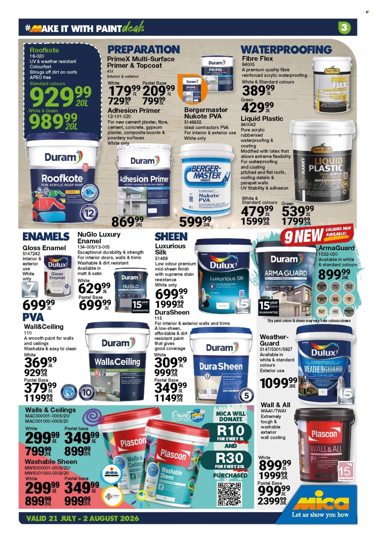 MICA specials - From Tuesday 21 Jul 2026