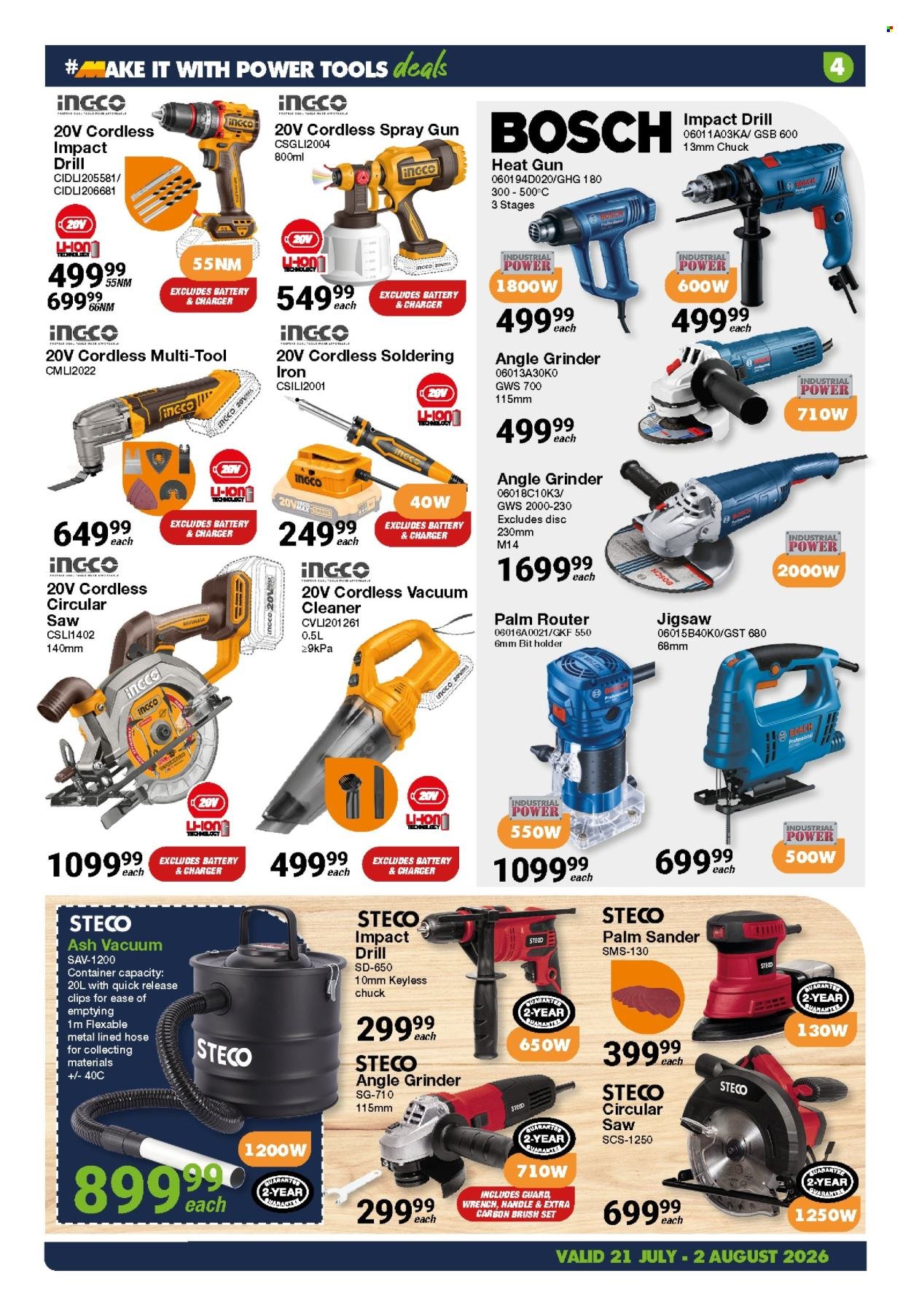 MICA specials - From Tuesday 21 Jul 2026