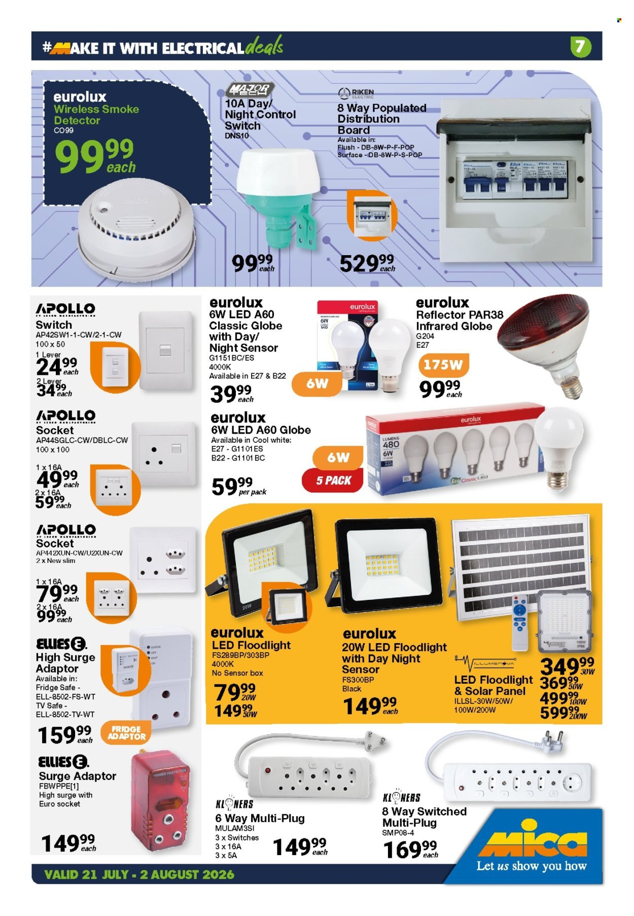 MICA specials - From Tuesday 21 Jul 2026