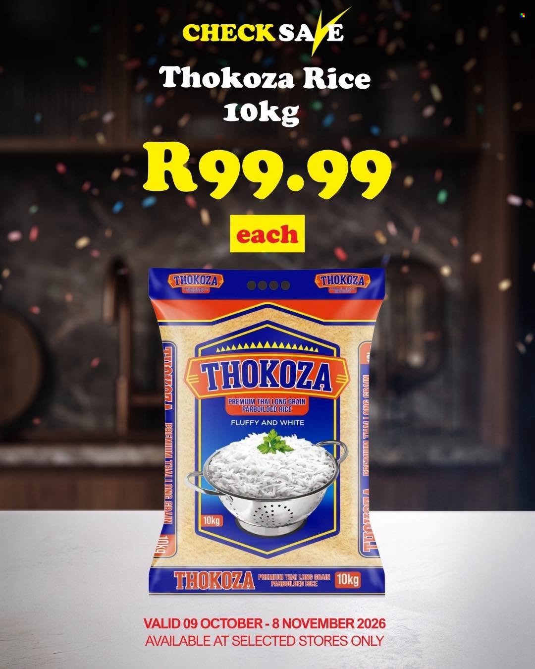 CHECK SAVE specials - From Friday 9 Oct 2026