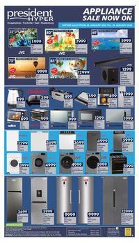 PRESIDENT HYPER specials - Appliances Sales (2026-01-20 - 2026-01-26)