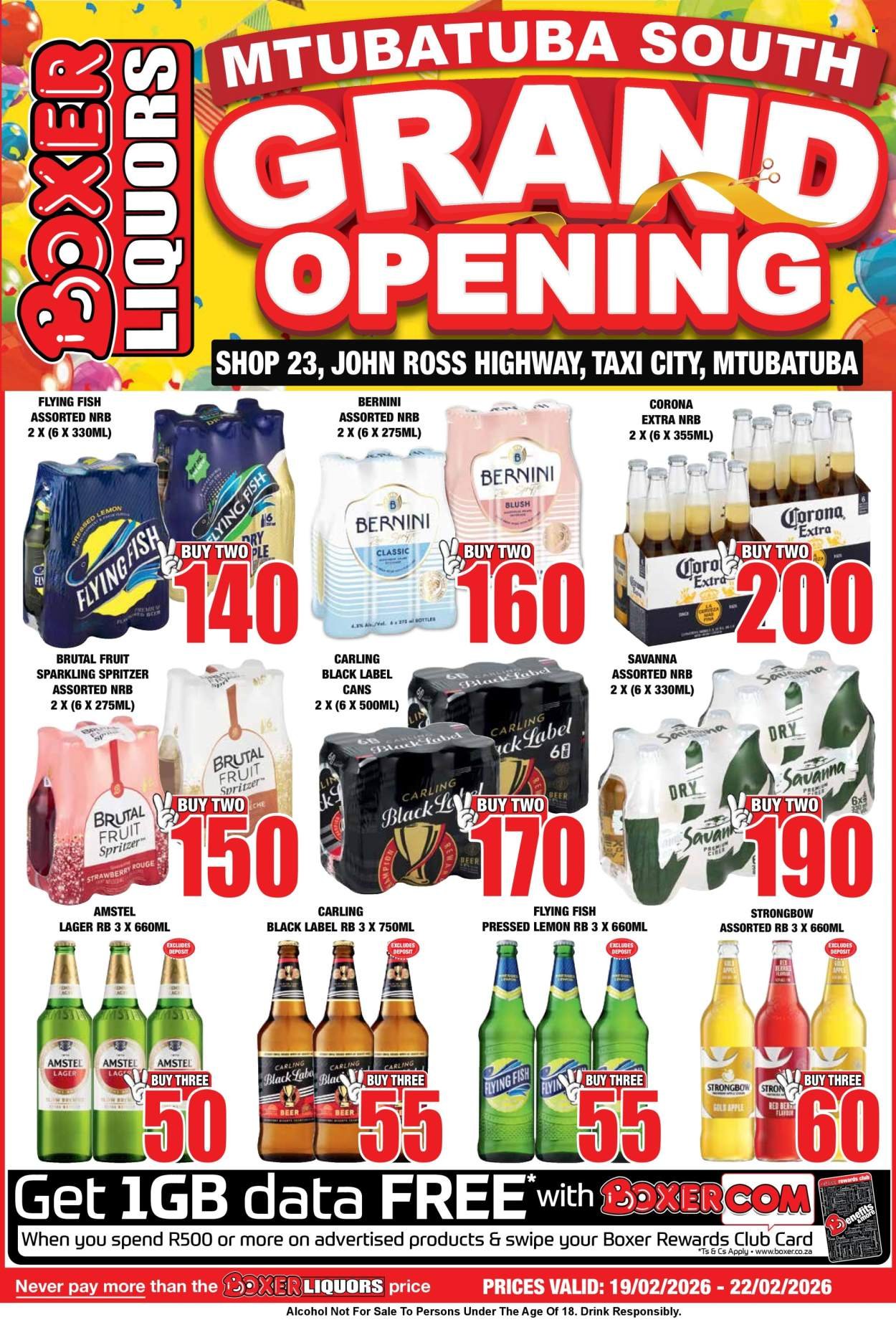 BOXER specials - Liquor Grand Opening (2026-02-19 - 2026-02-22) | 1