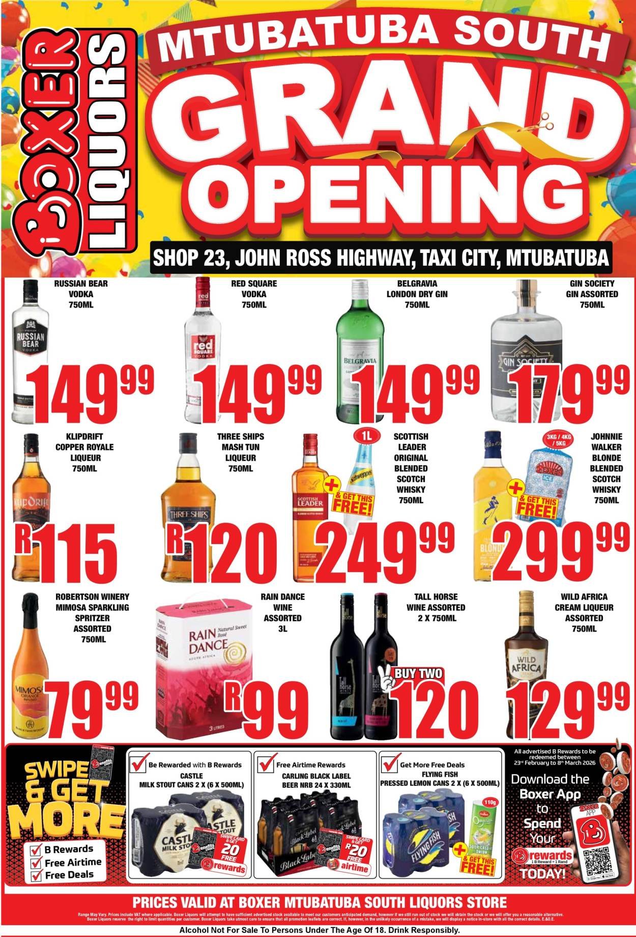 BOXER specials - Liquor Grand Opening (2026-02-19 - 2026-02-22) | 2