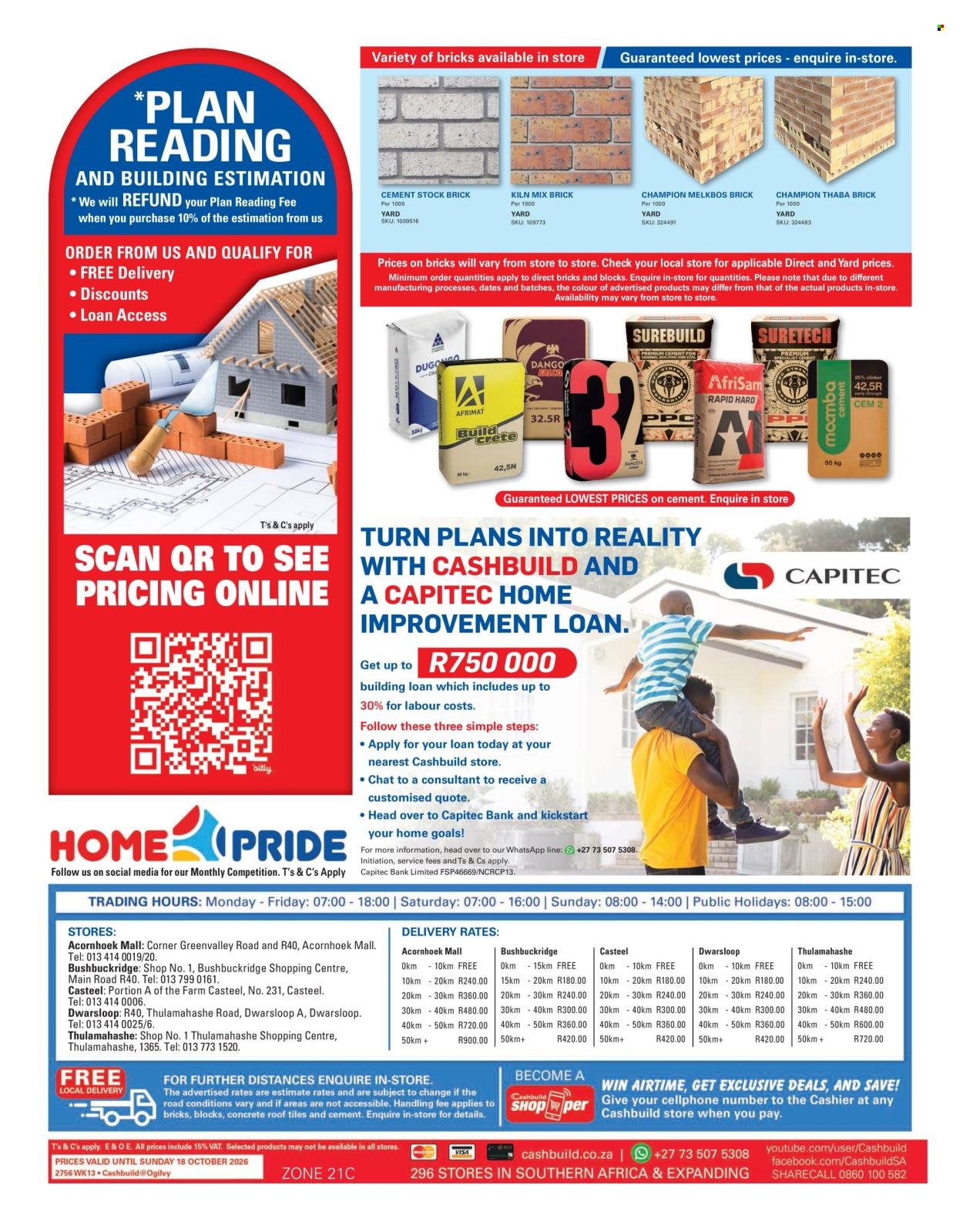 CASHBUILD specials - From Monday 21 Sept 2026