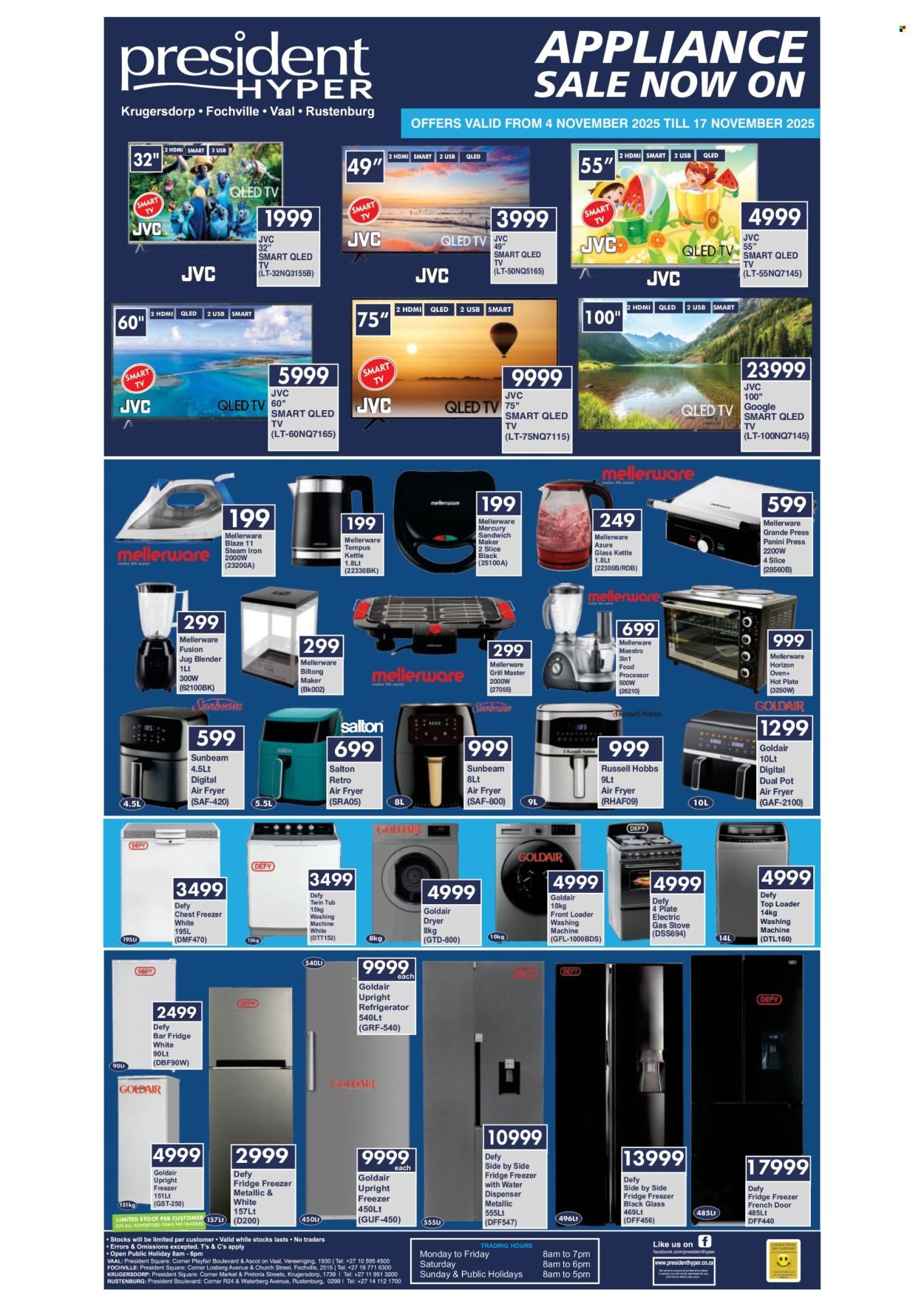 PRESIDENT HYPER specials - Summer Sale Appliances (2025-11-04 - 2025-11-17) | 1