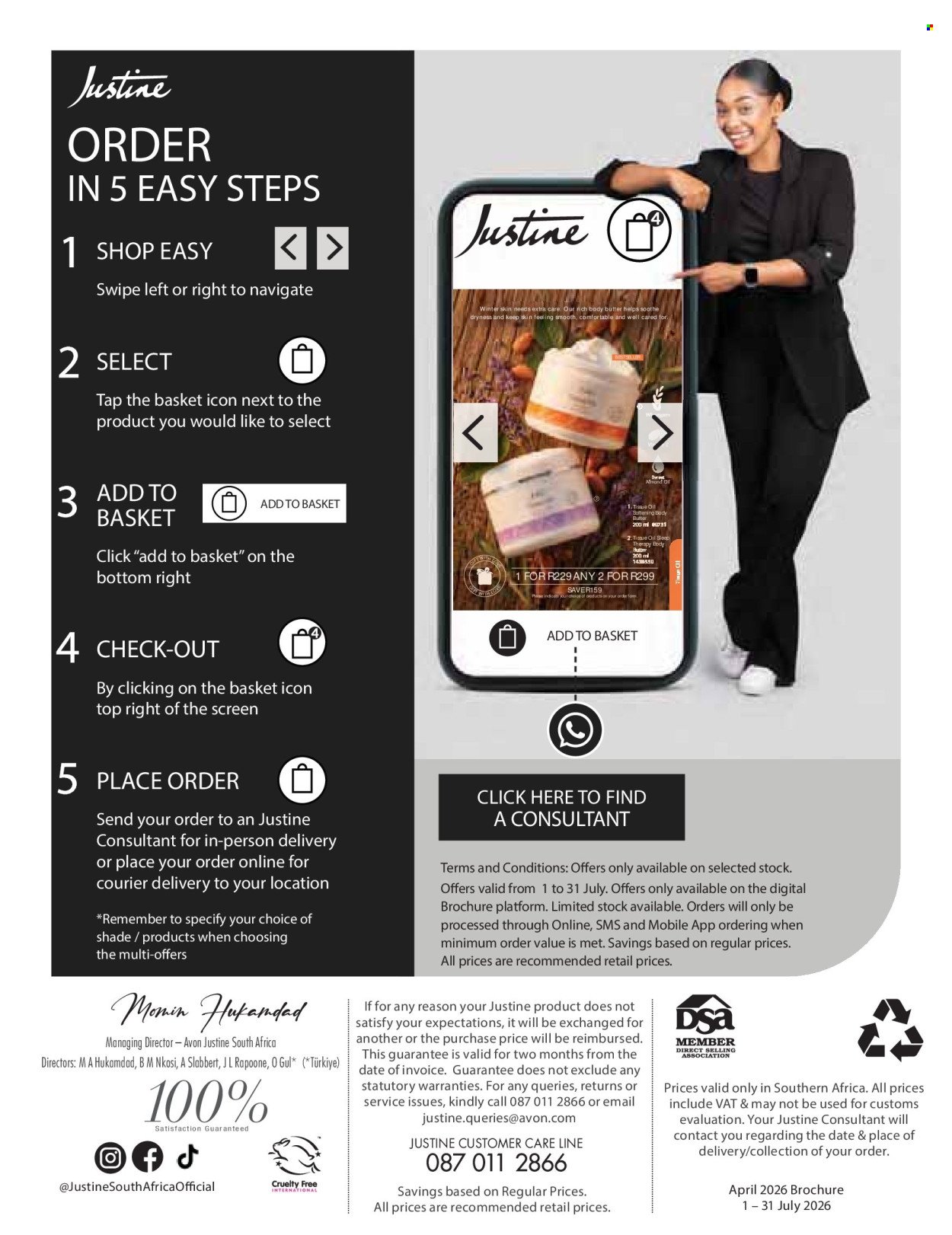 JUSTINE specials - JULY