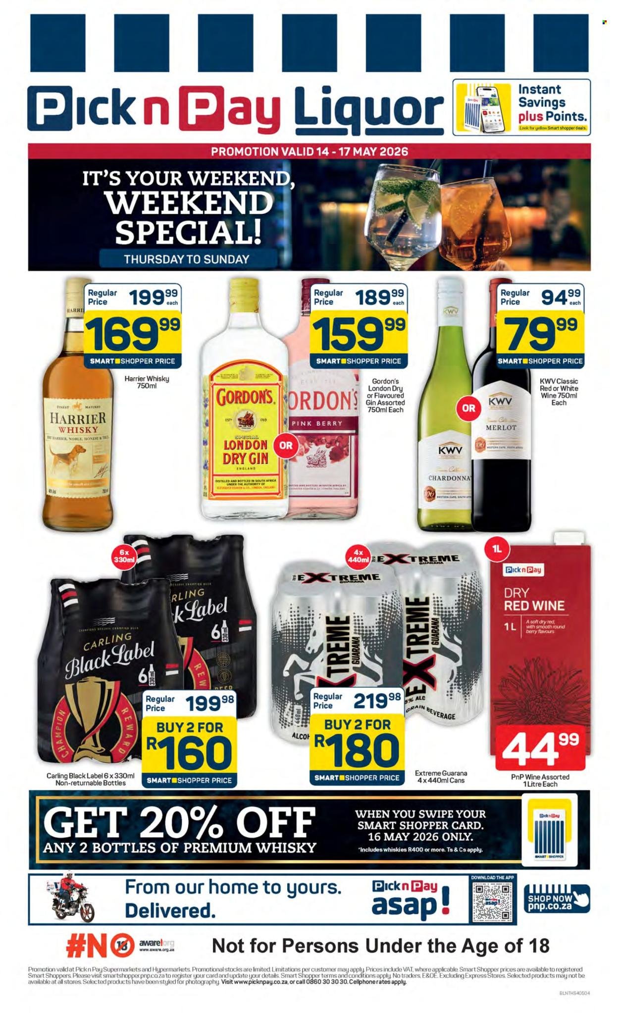 PICK N PAY specials - Liquor Weekend Specials (2026-05-14 - 2026-05-17) | 1