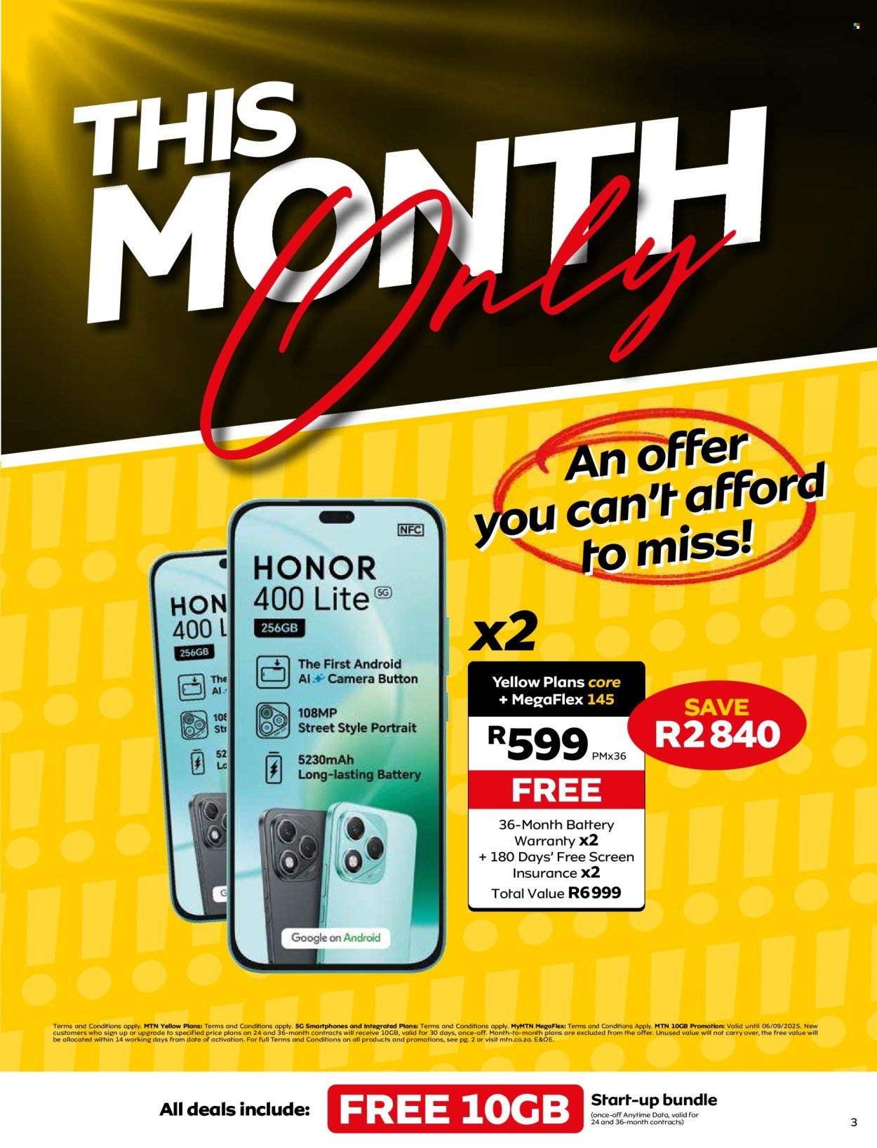 MTN specials - From Thursday 7 Aug 2025 (2025-08-07 - 2025-09-06) | 3
