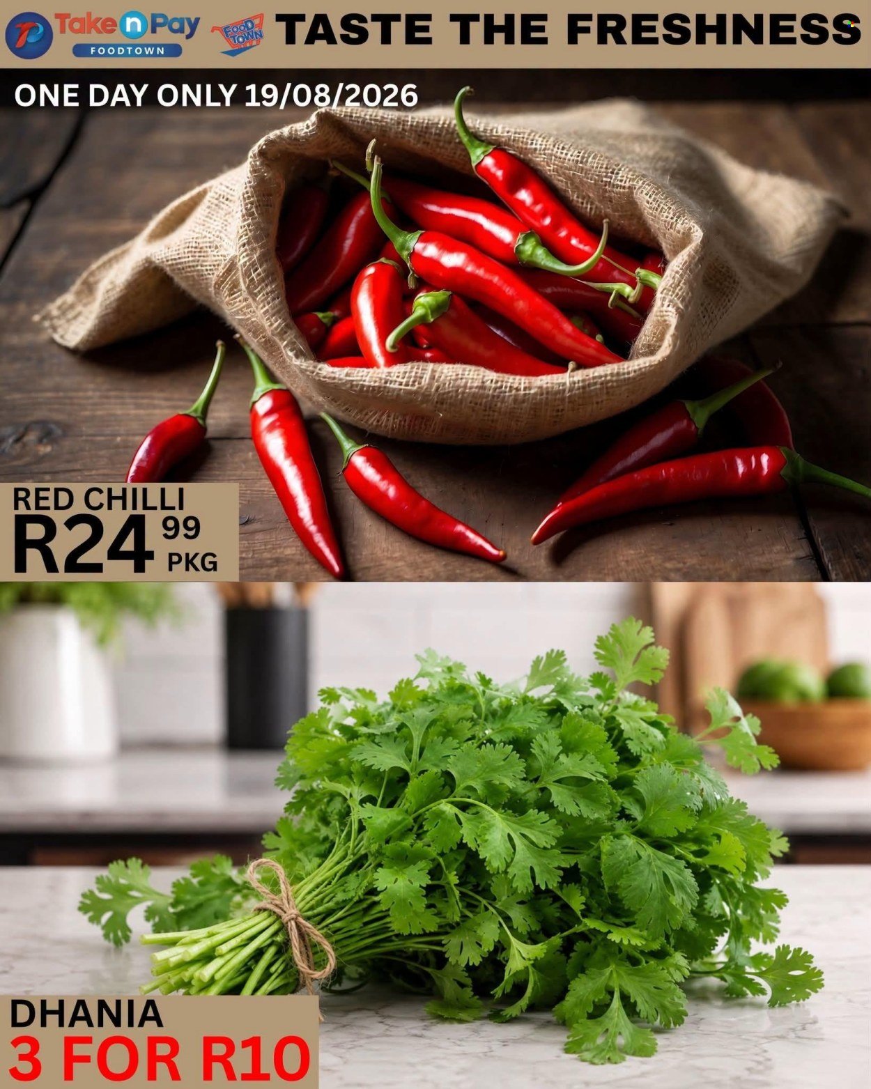 TAKE N PAY specials - From Wednesday 19 Aug 2026