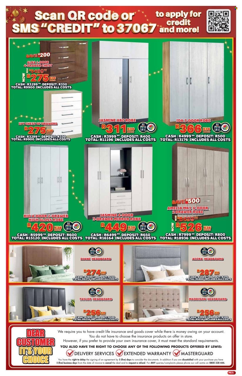 LEWIS specials - From Monday 8 Dec 2025 (2025-12-08 - 2026-01-04) | 3