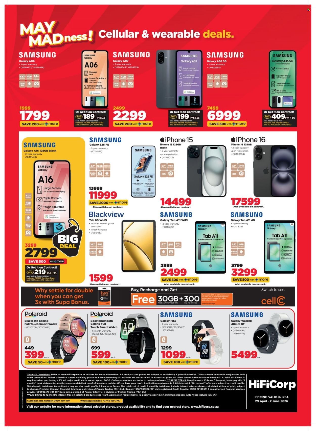 HIFI CORP specials - From Wednesday 29 Apr 2026