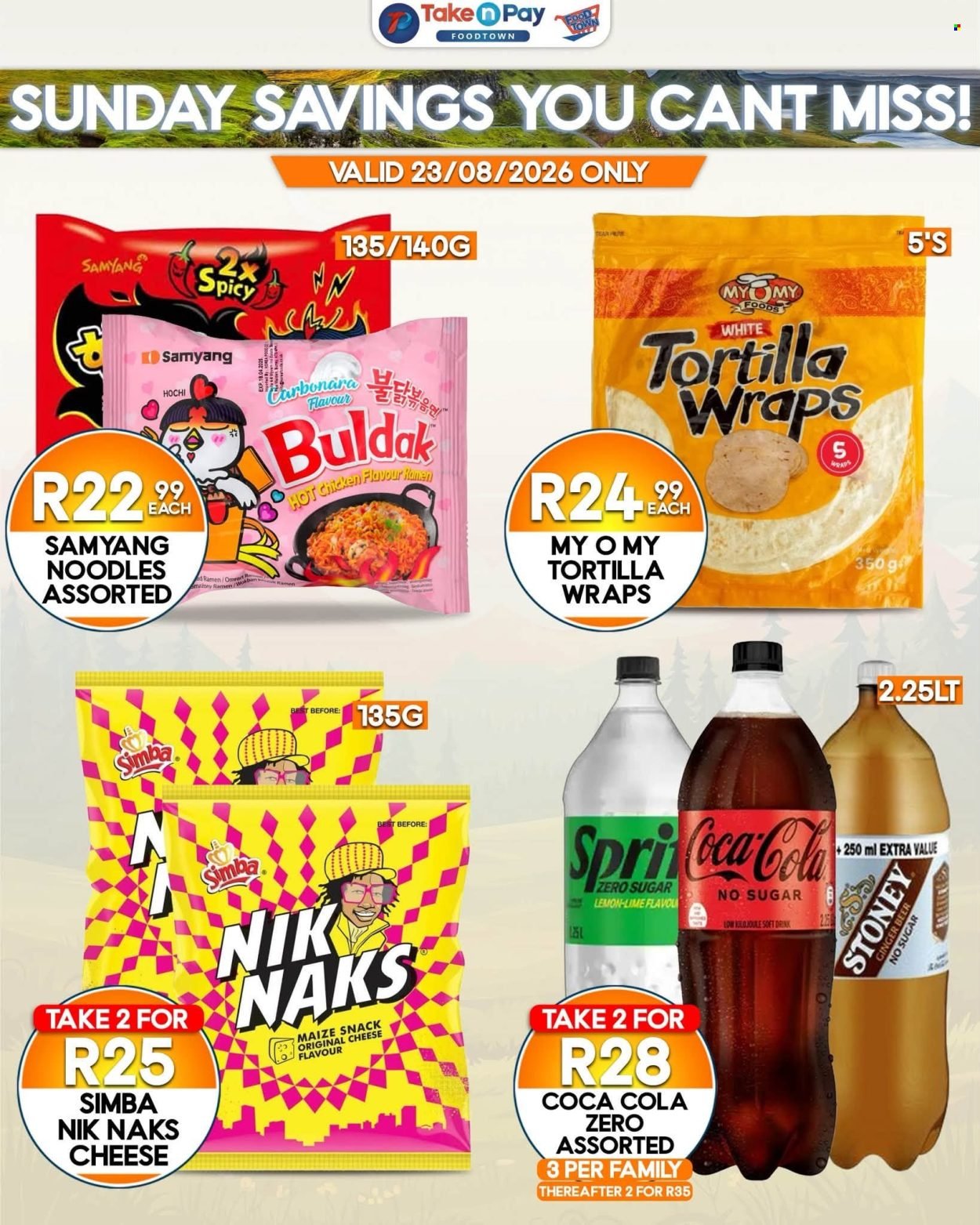 TAKE N PAY specials - From Sunday 23 Aug 2026