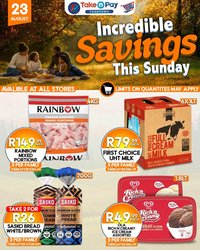 TAKE N PAY specials - From Sunday 23 Aug 2026