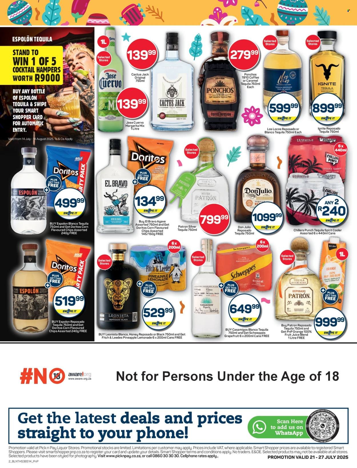PICK N PAY specials - Tequila Specials (2025-07-21 - 2025-07-27) | 2