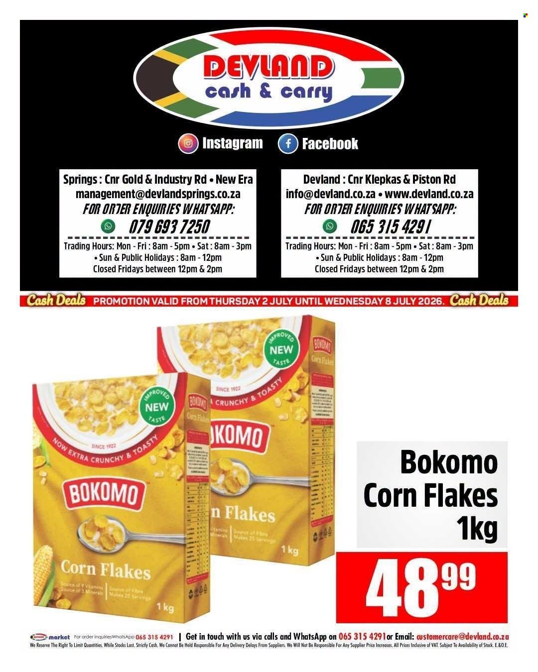 DEVLAND specials - From Thursday 2 Jul 2026