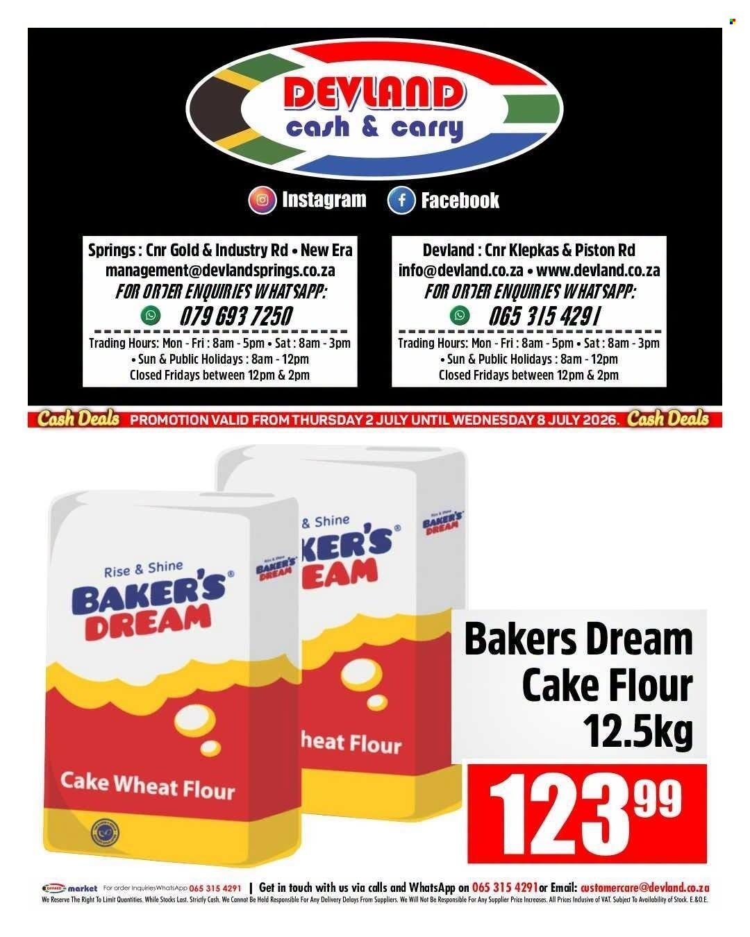 DEVLAND specials - From Thursday 2 Jul 2026