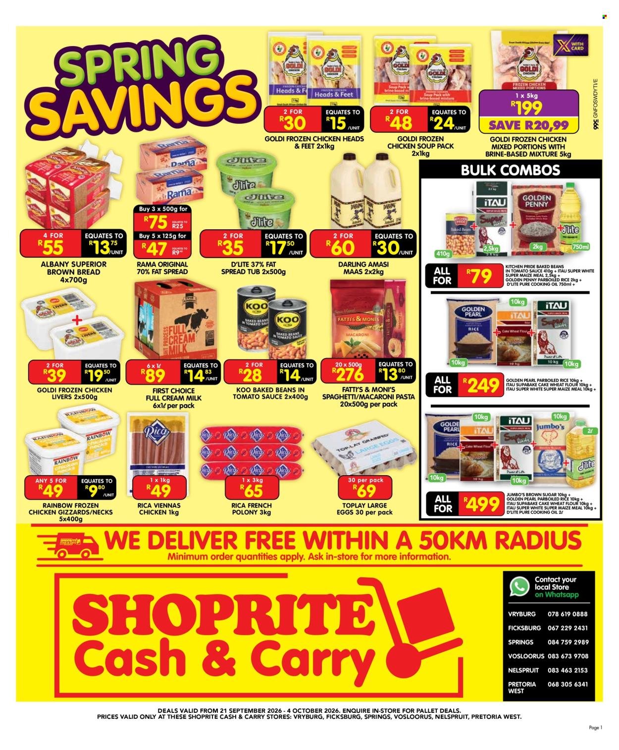 SHOPRITE specials - Cash & Carry Spring Savings Gauteng